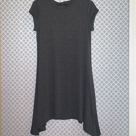 SHEIN Asymmetrical Hem Heathered Tee Dress - Picture 7 of 10